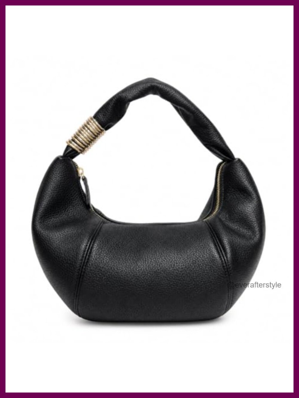 Vegan Leather Hobo Bag Crescent Underarm Shoulder Handbag Purse